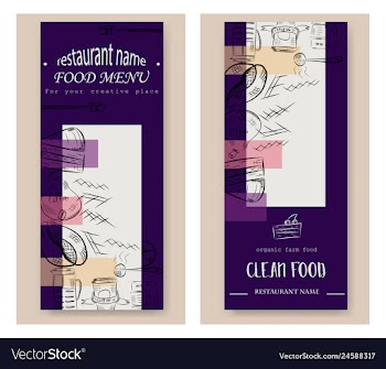 Hand drawn with fast food restaurant menu vector image