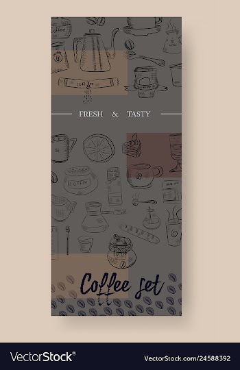 Hand drawn with fast food restaurant menu vector image