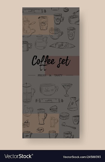 Hand drawn with fast food restaurant menu vector image