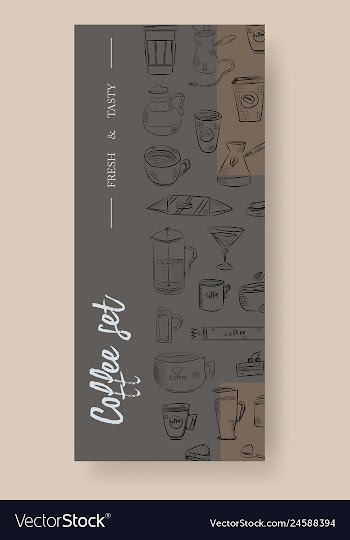 Hand drawn with fast food restaurant menu vector image