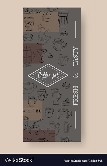 Hand drawn with fast food restaurant menu vector image