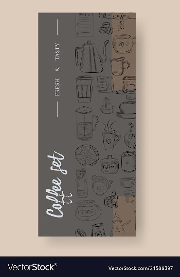 Hand drawn with fast food restaurant menu vector image