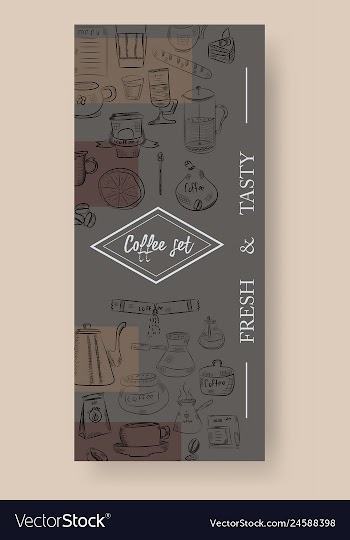 Hand drawn with fast food restaurant menu vector image
