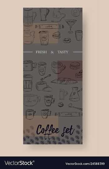 Hand drawn with fast food restaurant menu vector image
