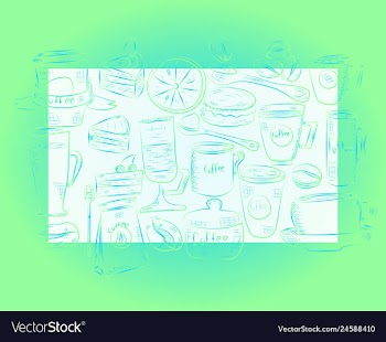 Hand drawn with fast food restaurant menu vector image