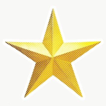 Hand drawn yellow star halftone style sticker overlay with a white bor.. | Free  transparent png - 2346678