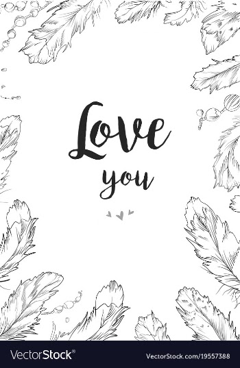  					Hand drawncard design with birds feather and bead vector image														