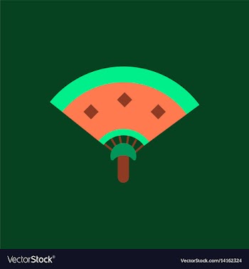 Hand fan of chinese folding vector image