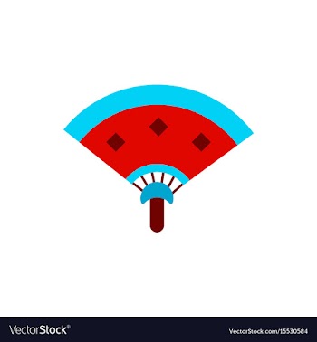 Hand fan of chinese folding vector image