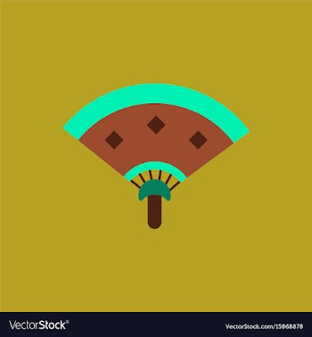 Hand fan of chinese folding vector image