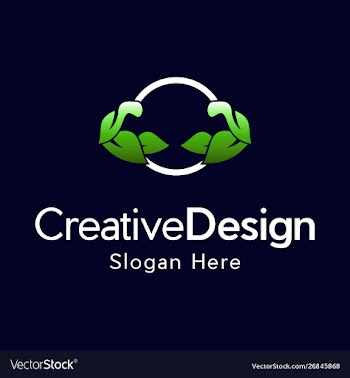 Hand fit muscular leaf naturally logo vector image