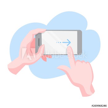 Hand gesture for a mobile phone