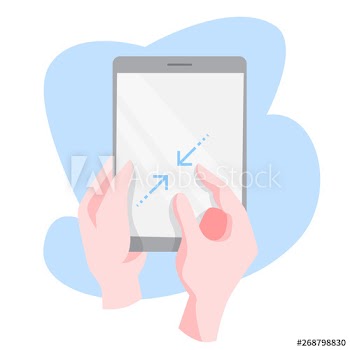 Hand gesture for mobile phone and digital tablet