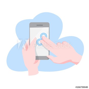 Hand gesture for mobile phone and digital tablet