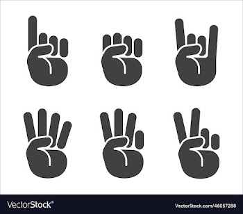 hand gesture icon set