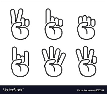 hand gesture icon set