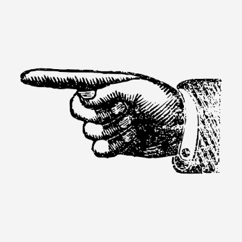 Hand gesture, pointing, vintage illustration. | Free Photo Illustration - rawpixel