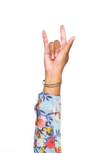 Hand gesturing the i love you hand sign | Free stock psd mockup - 525896