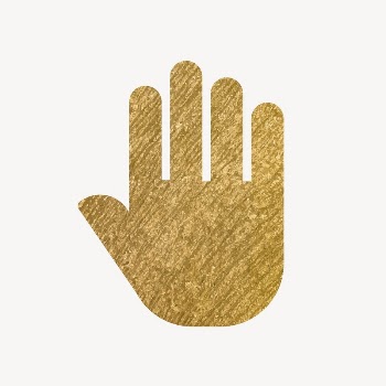 Hand gold icon, glittery design | Free Icons - rawpixel