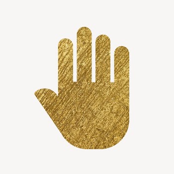 Hand gold icon, glittery design | Free Icons - rawpixel