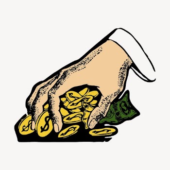 Hand grabbing coins, vintage illustration | Free Vector Illustration - rawpixel
