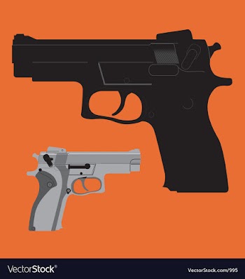 Hand gun vector image