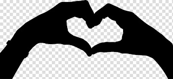 Hand heart Drawing Silhouette , love symbol transparent background PNG clipart