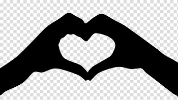 Hand heart Heart in Hand , heart-shaped silhouette transparent background PNG clipart
