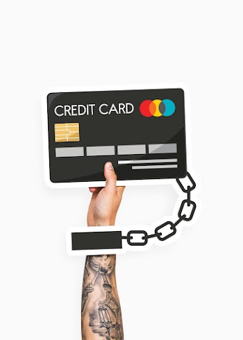 Hand holding a chained credit card cardboard .. | Free stock psd mockup - 526359