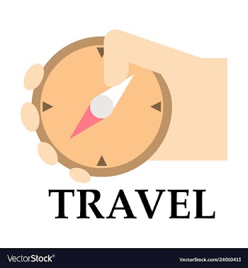 Hand holding a compass compass in hand hand holds vector image