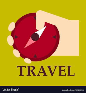 Hand holding a compass compass in hand hand holds vector image