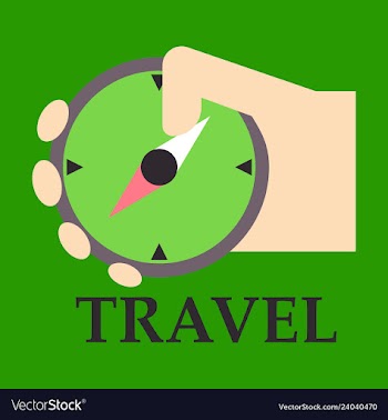 Hand holding a compass compass in hand hand holds vector image