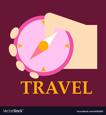Hand holding a compass compass in hand hand holds vector image
