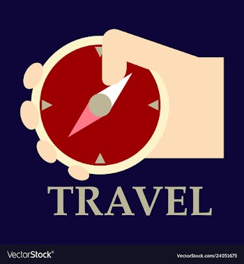 Hand holding a compass compass in hand hand holds vector image