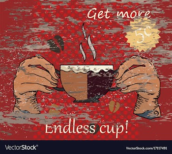 Hand holding a cup coffee vector image