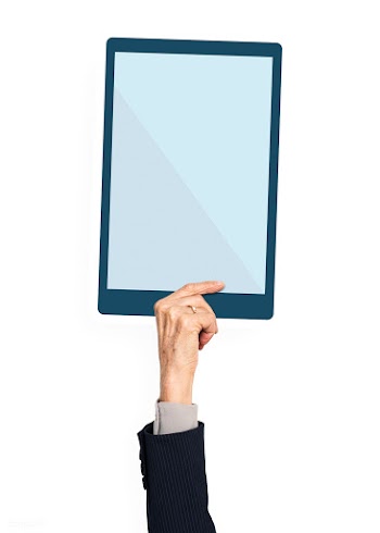 Hand holding a digital tablet | Free stock psd mockup - 536701