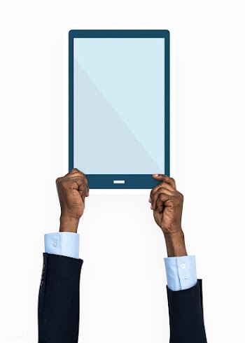 Hand holding a digital tablet | Free stock psd mockup - 536834