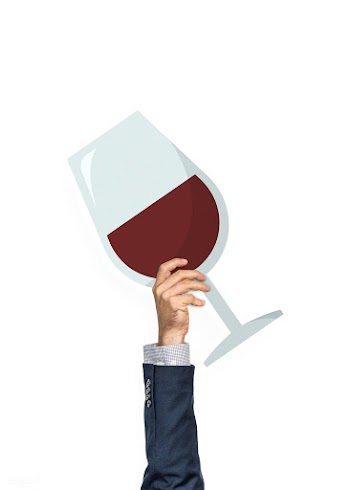 Hand holding a glass of red wine clipart | Free stock psd mockup - 536528
