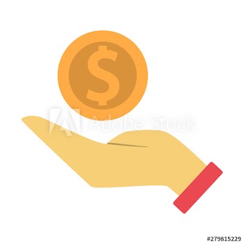 Hand holding a golden coin