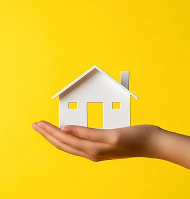 Hand Holding a Model House: A Hyper-Realistic Illustration Hand Holding a Model House: A Hyper-Realistic Illustration