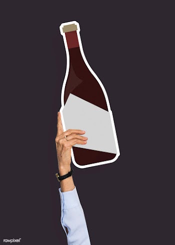 Hand holding a red wine bottle | Free stock psd mockup - 536460