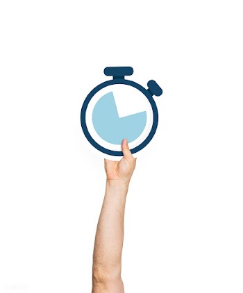 Hand holding a stopwatch clock clipart | Free stock psd mockup - 536281