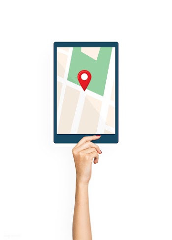 Hand holding a tablet with gps | Free stock psd mockup - 536267