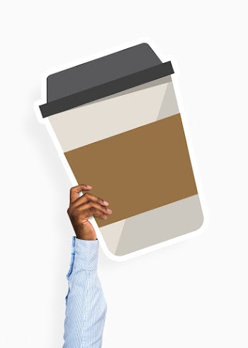 Hand holding a takeaway coffee cardboard prop | Free stock psd mockup - 526469