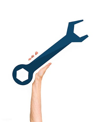 Hand holding a wrench tool | Free stock psd mockup - 536458