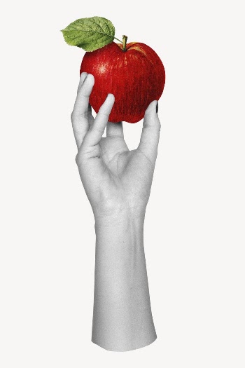 Hand holding apple, healthy eating | Free PSD - rawpixel