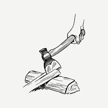 Hand holding axe clipart, vintage | Free PSD Illustration - rawpixel