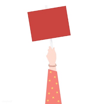 Hand holding blank protest board | Free stock vector - 439571
