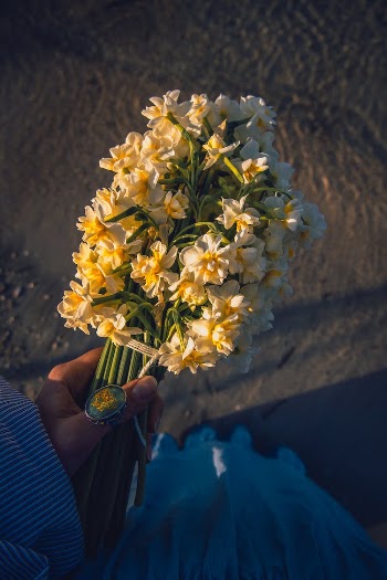 Hand Holding Bouquet