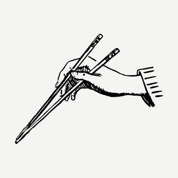 Hand holding chopsticks drawing, vintage | Free PSD - rawpixel